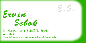 ervin sebok business card